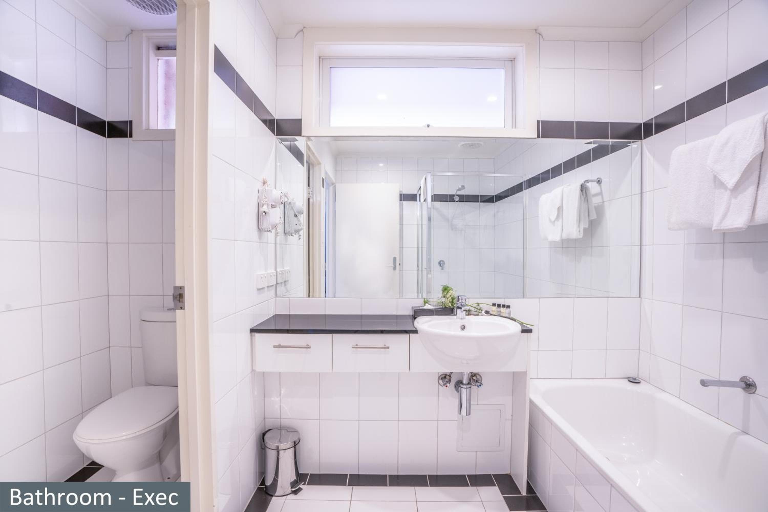 Bathroom at Clocktower Apartment Hotel