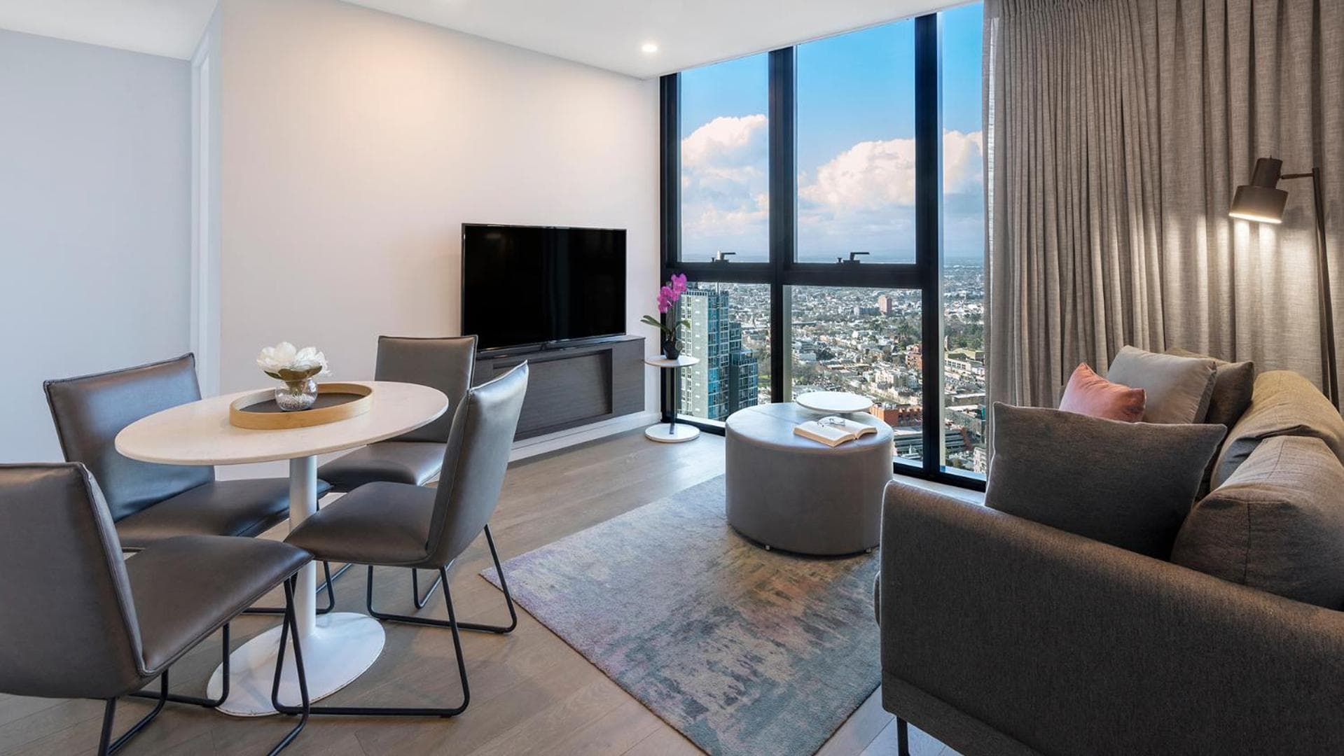 Hotel room at Avani Melbourne Central Residences