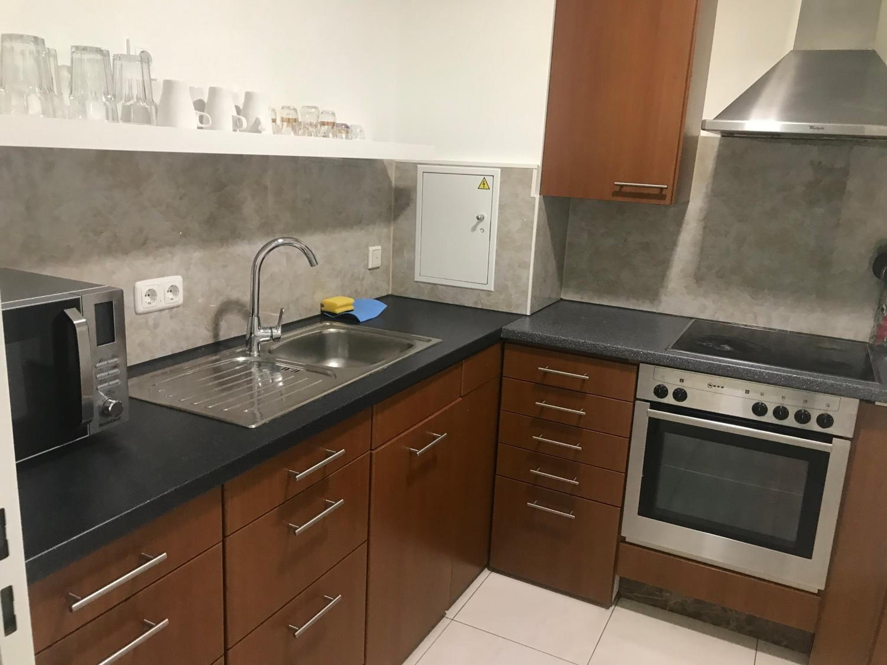 Kitchen at Baynunah Suites Aparthotel