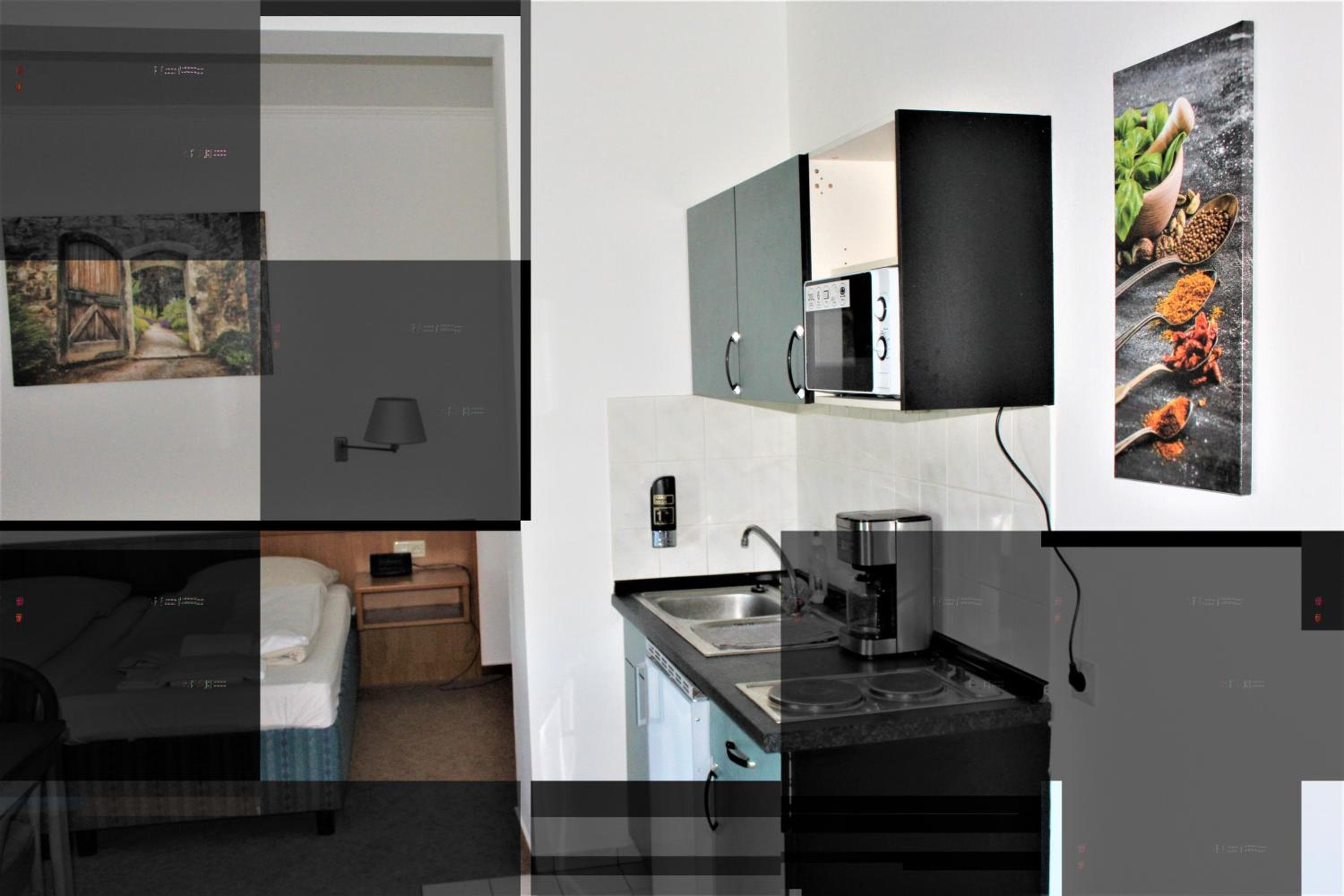 Kitchen at Apartment Hotel 24h Check-in, Free Parking and WiFi
