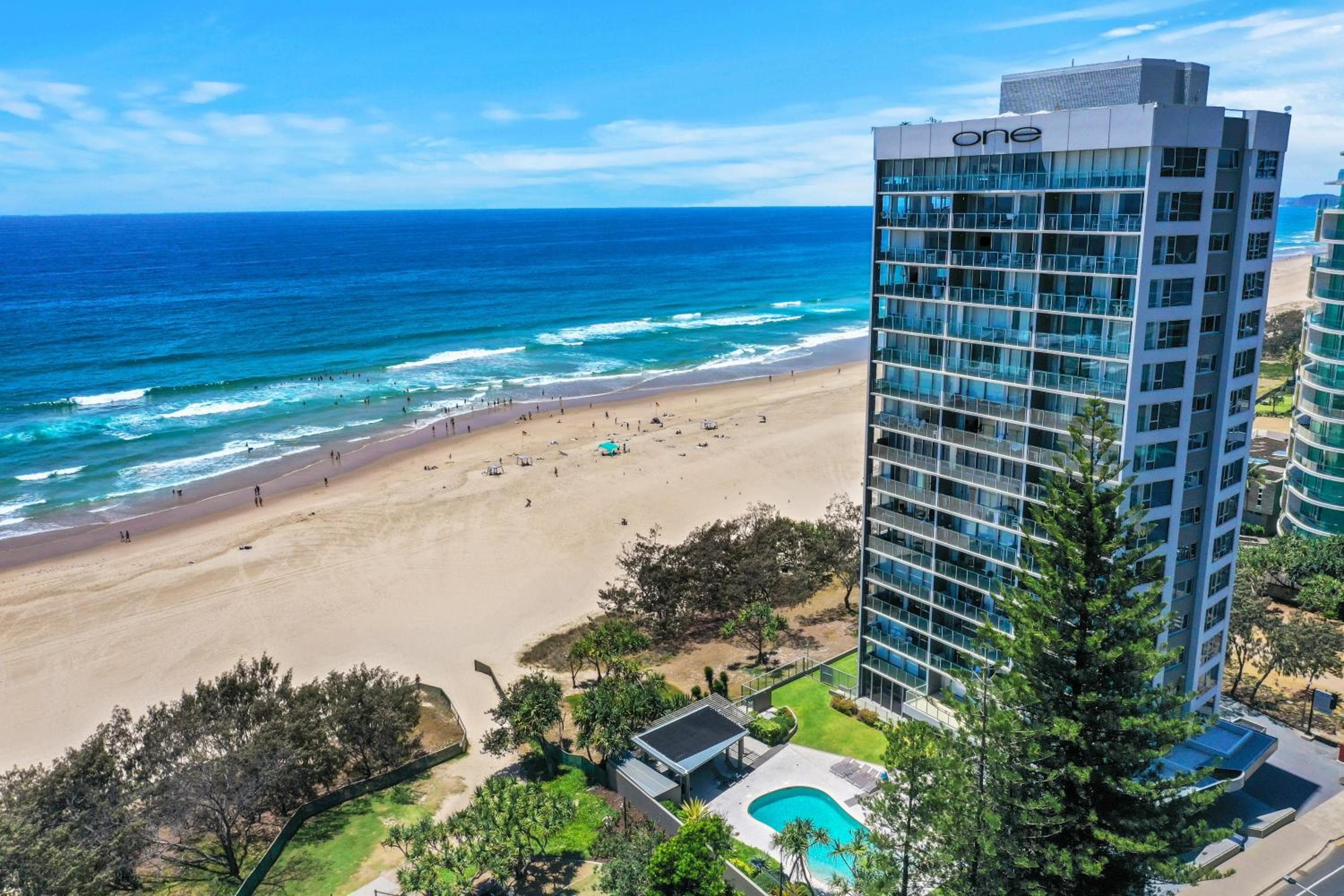 Building at One The Esplanade Apartments on Surfers Paradise