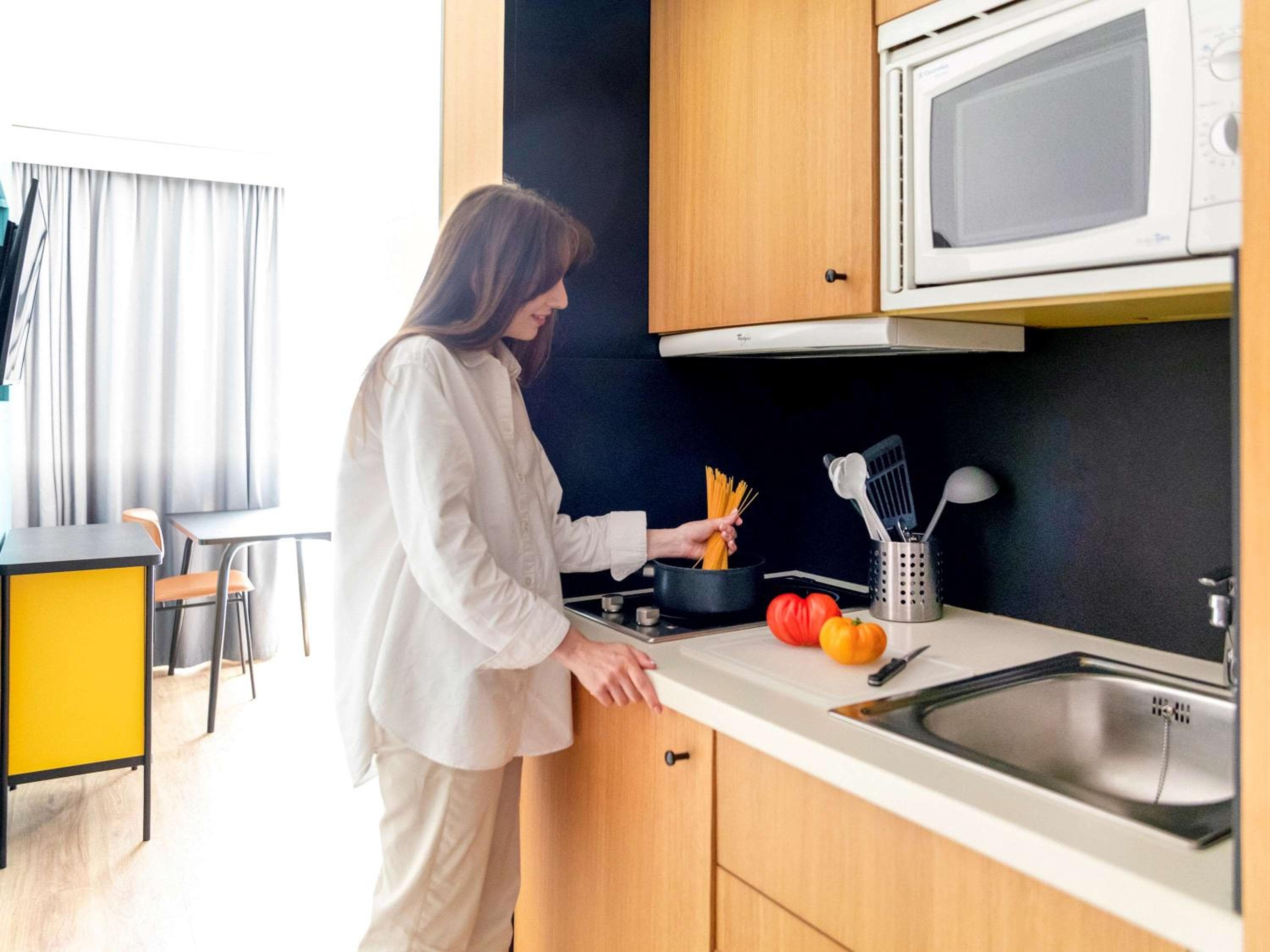 Kitchen at Aparthotel Adagio Annecy Centre
