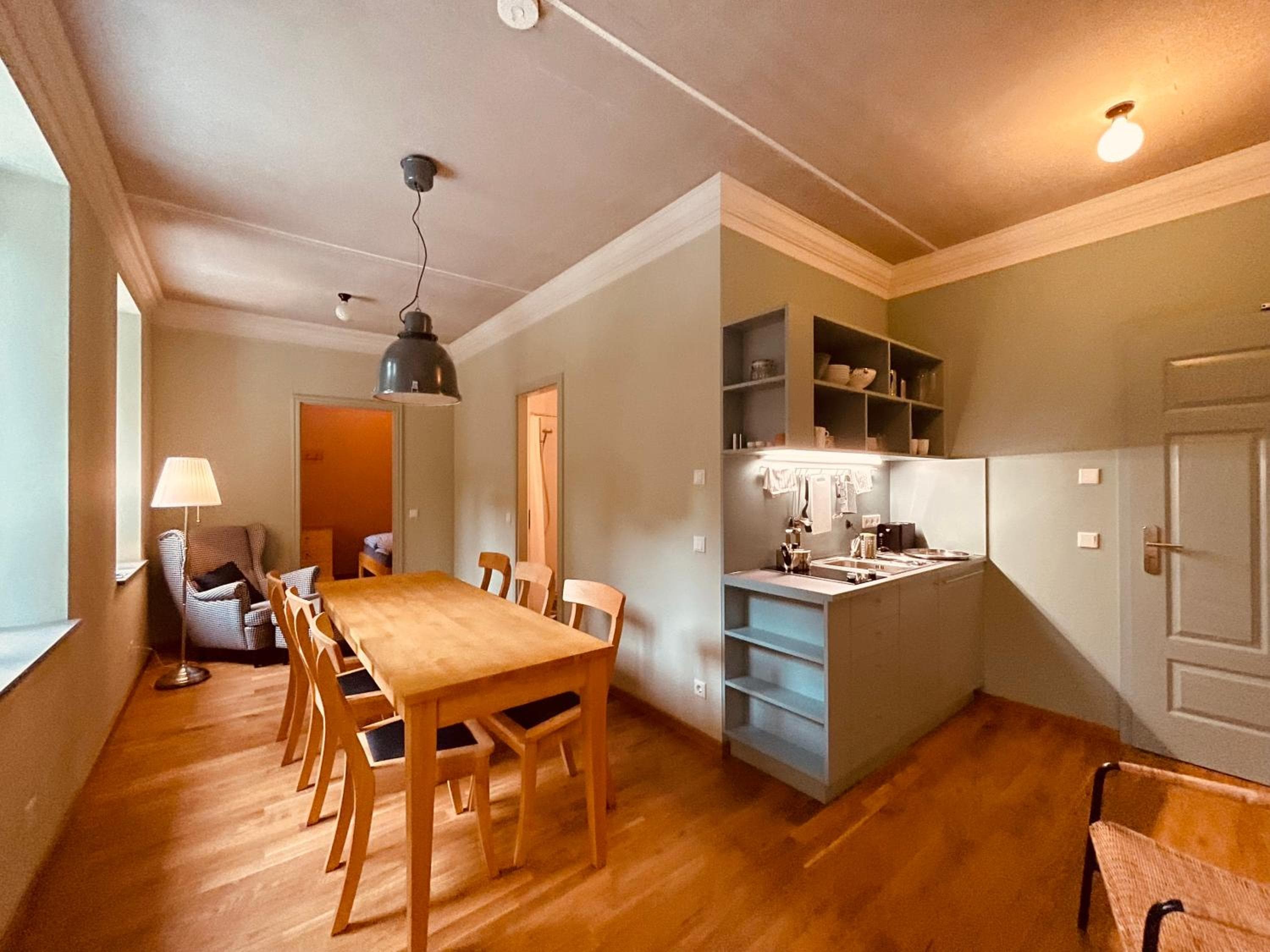 Kitchen at Gästehaus Phantasie
