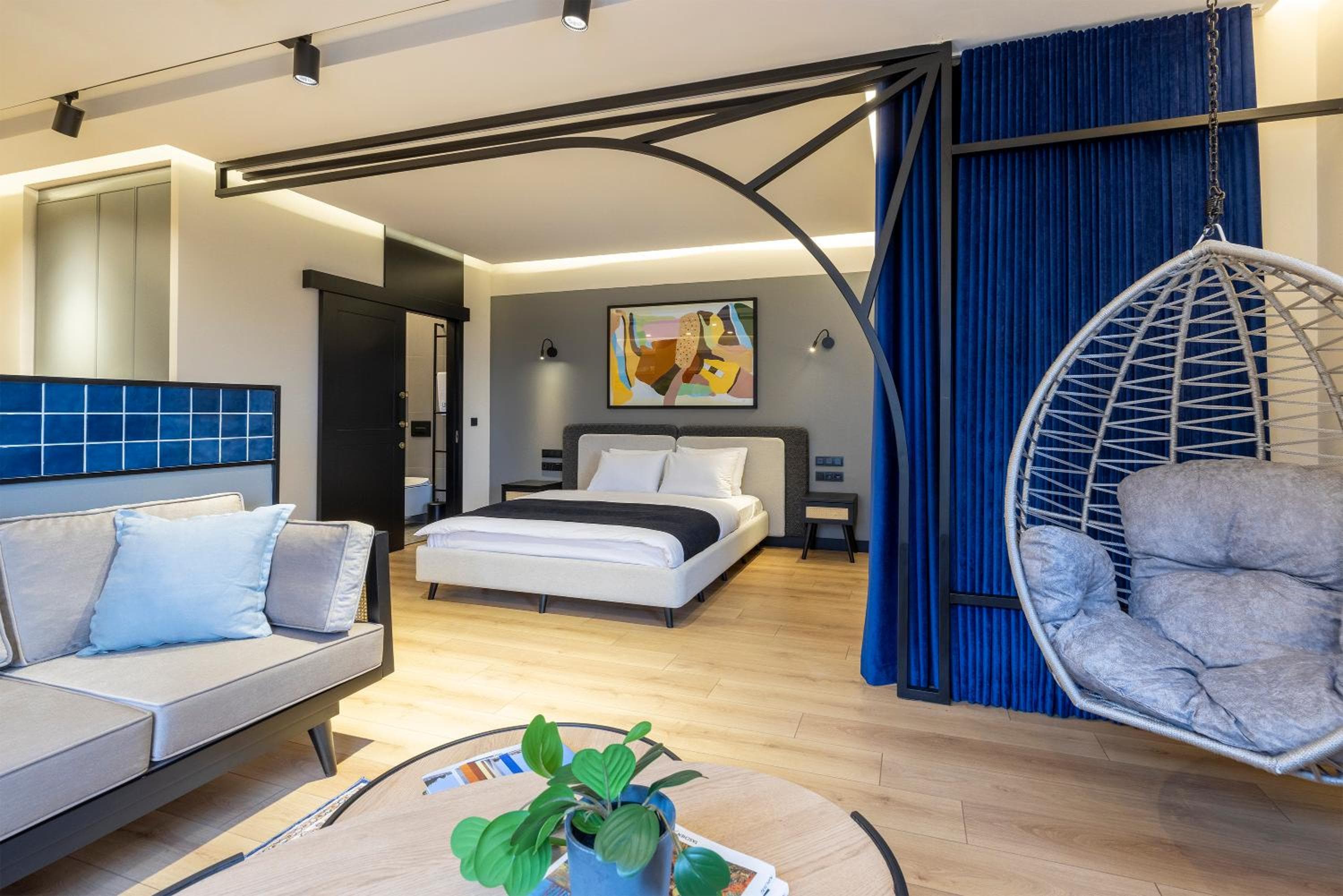 Hotel room at Upside Apartments