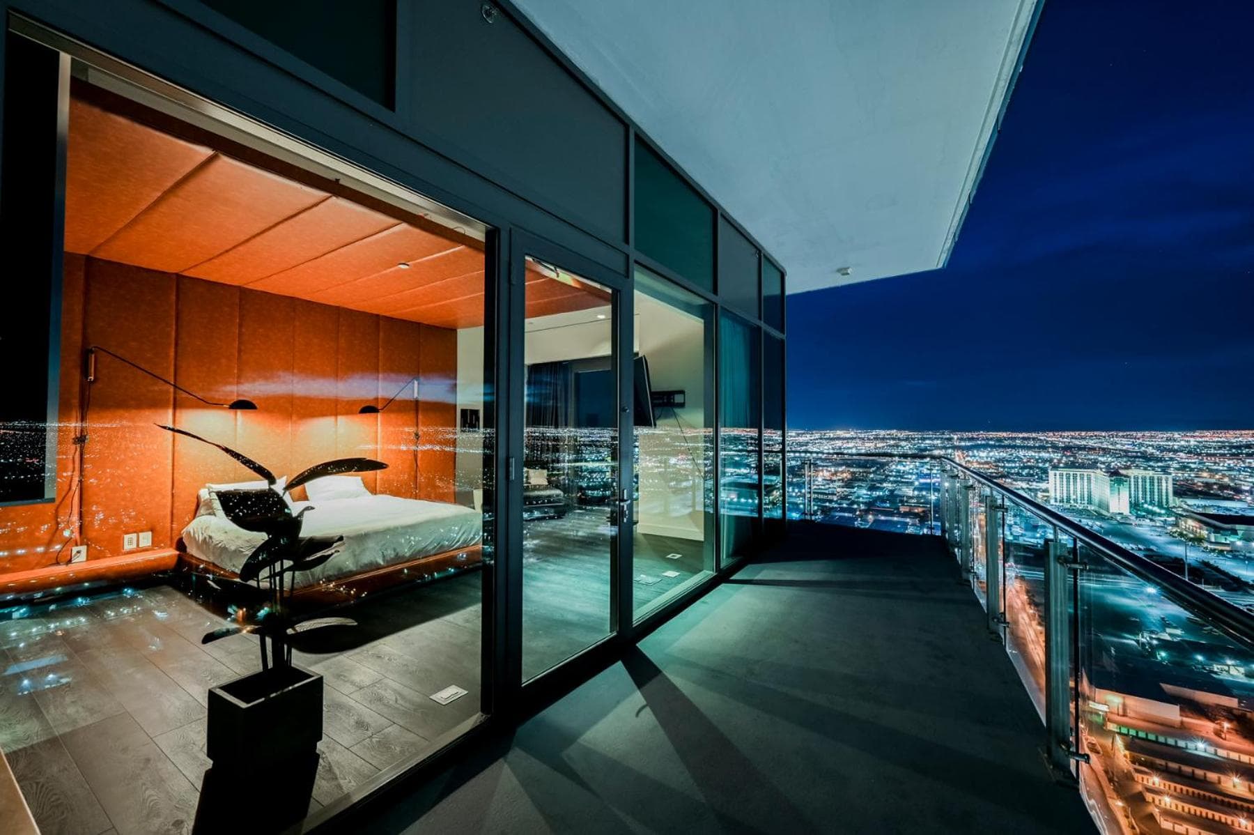 Balance & terrace at StripViewSuites Ultimate Luxury Penthouses Full Strip View & Balcony