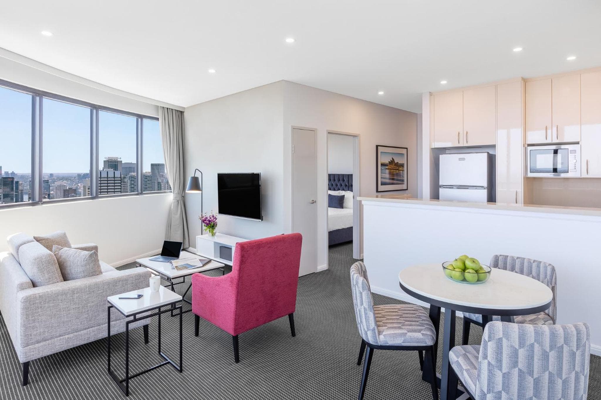 Hotel room at Meriton Suites Kent Street, Sydney