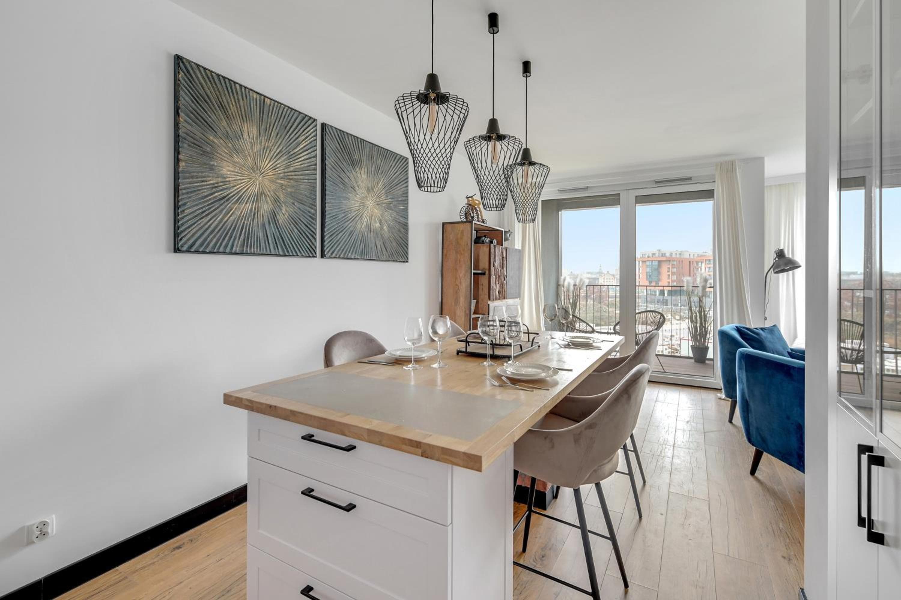 Chlebova - Riverside View Terrace, Free Parking, Gym & Kidsplay by Downtown Apartments, Gdańsk