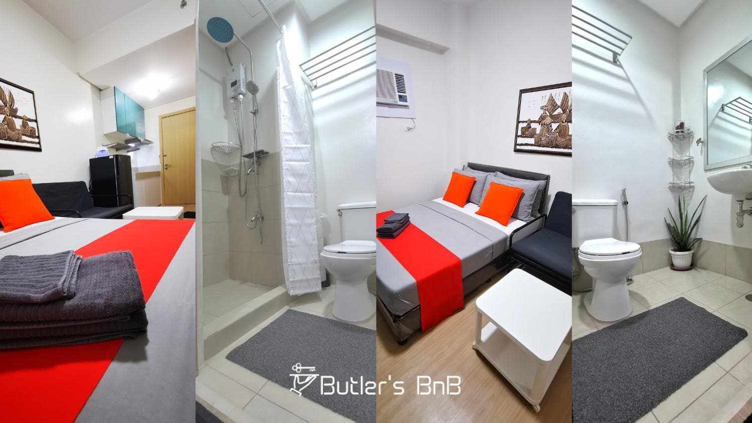 Bathroom at Butler's BnB @ Trees Residences QC Phil