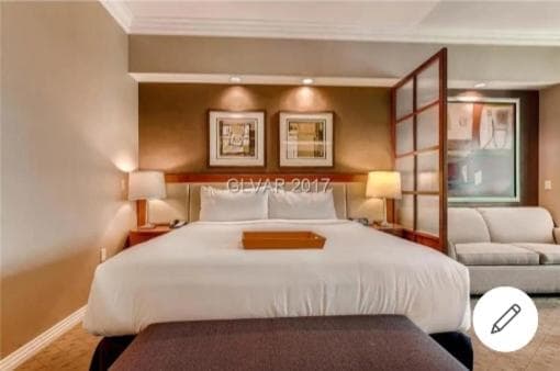 Hotel room at MGM Signature PH 30th floor Deluxe Studio apartment Strip Facing with Balcony