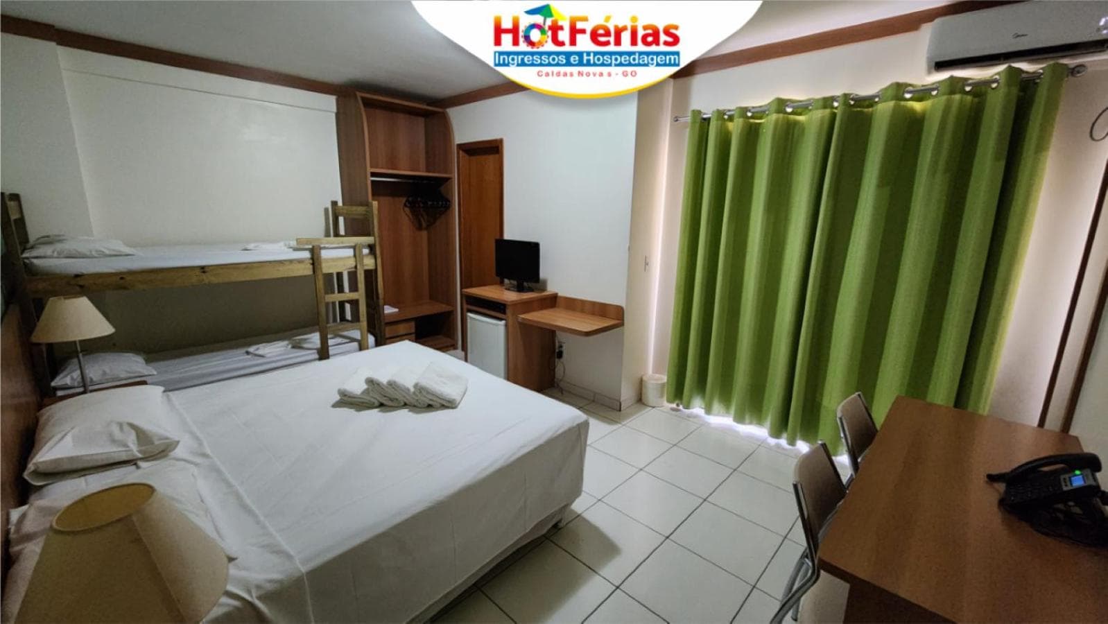 Golden Dolphin GrandHotel - com roupas de cama e banho - Piscinas 24h, próx ao Water Park, Hotel Prive, Boulevard, Riviera - HotFérias, Caldas Novas, photo 5