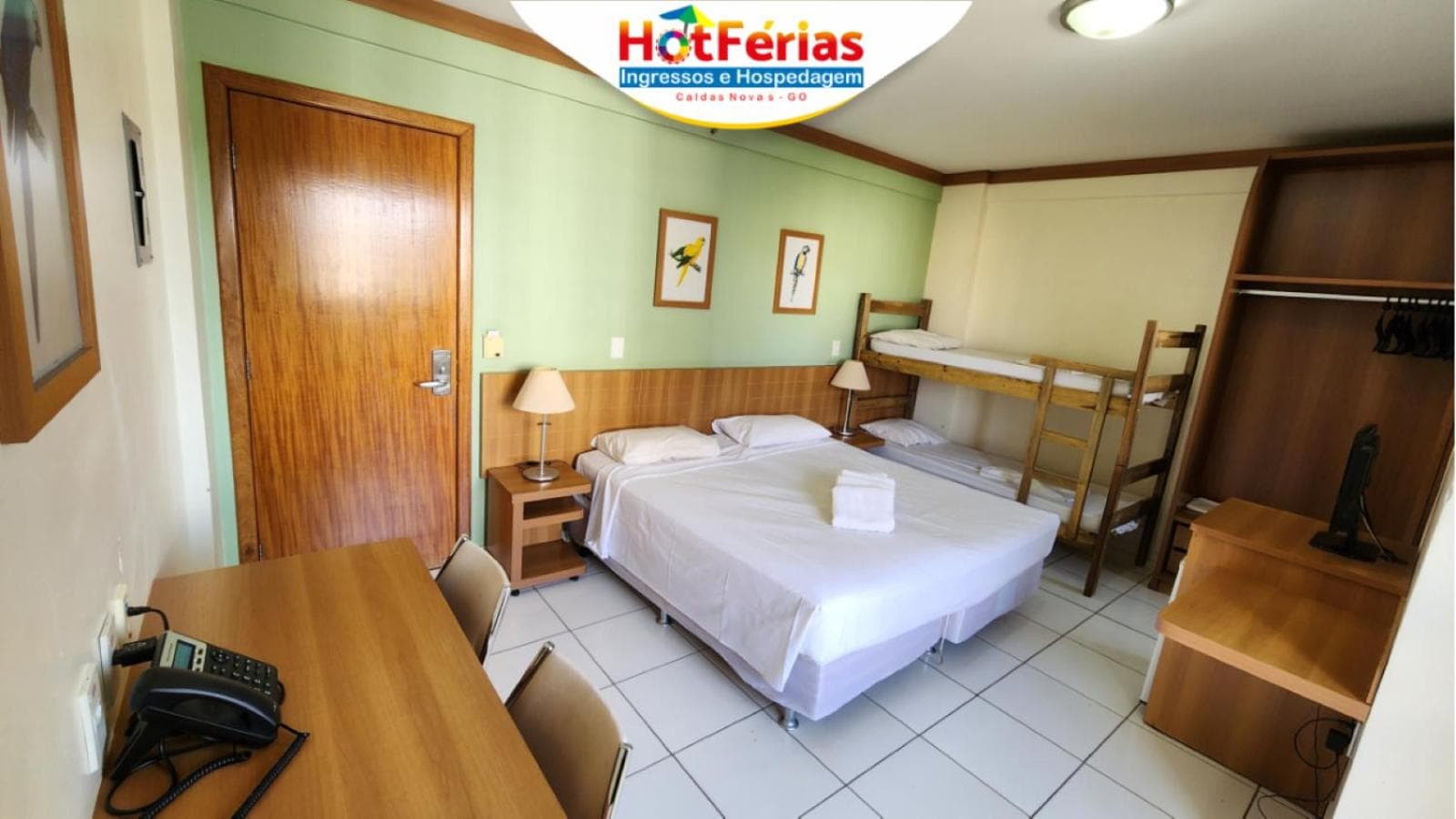 Golden Dolphin GrandHotel - com roupas de cama e banho - Piscinas 24h, próx ao Water Park, Hotel Prive, Boulevard, Riviera - HotFérias, Caldas Novas, photo 4