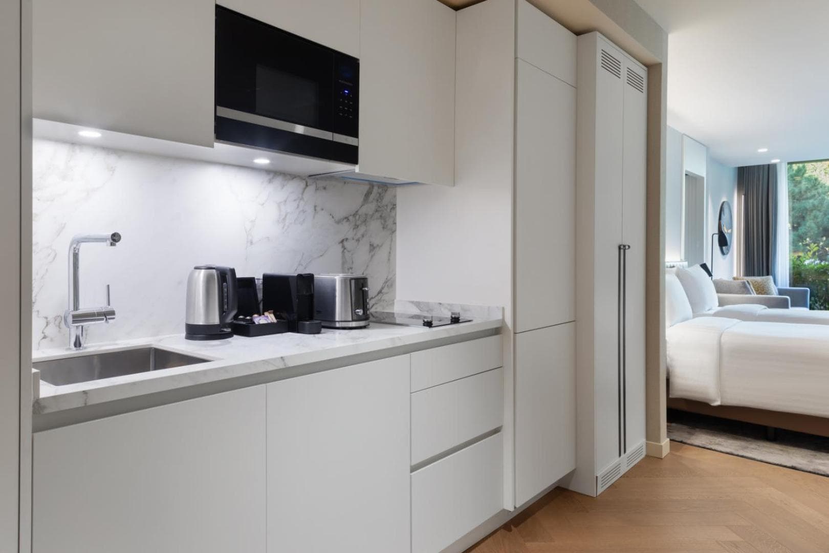 Kitchen at Marriott Executive Apartments Istanbul Fulya