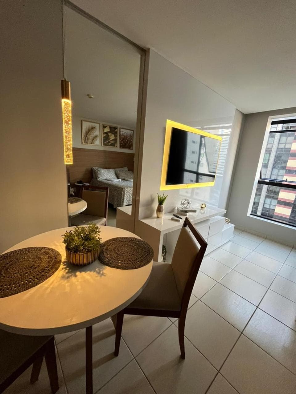 Suíte luxo com tela de cinema no América Towers Studio Residence, Salvador, photo 5