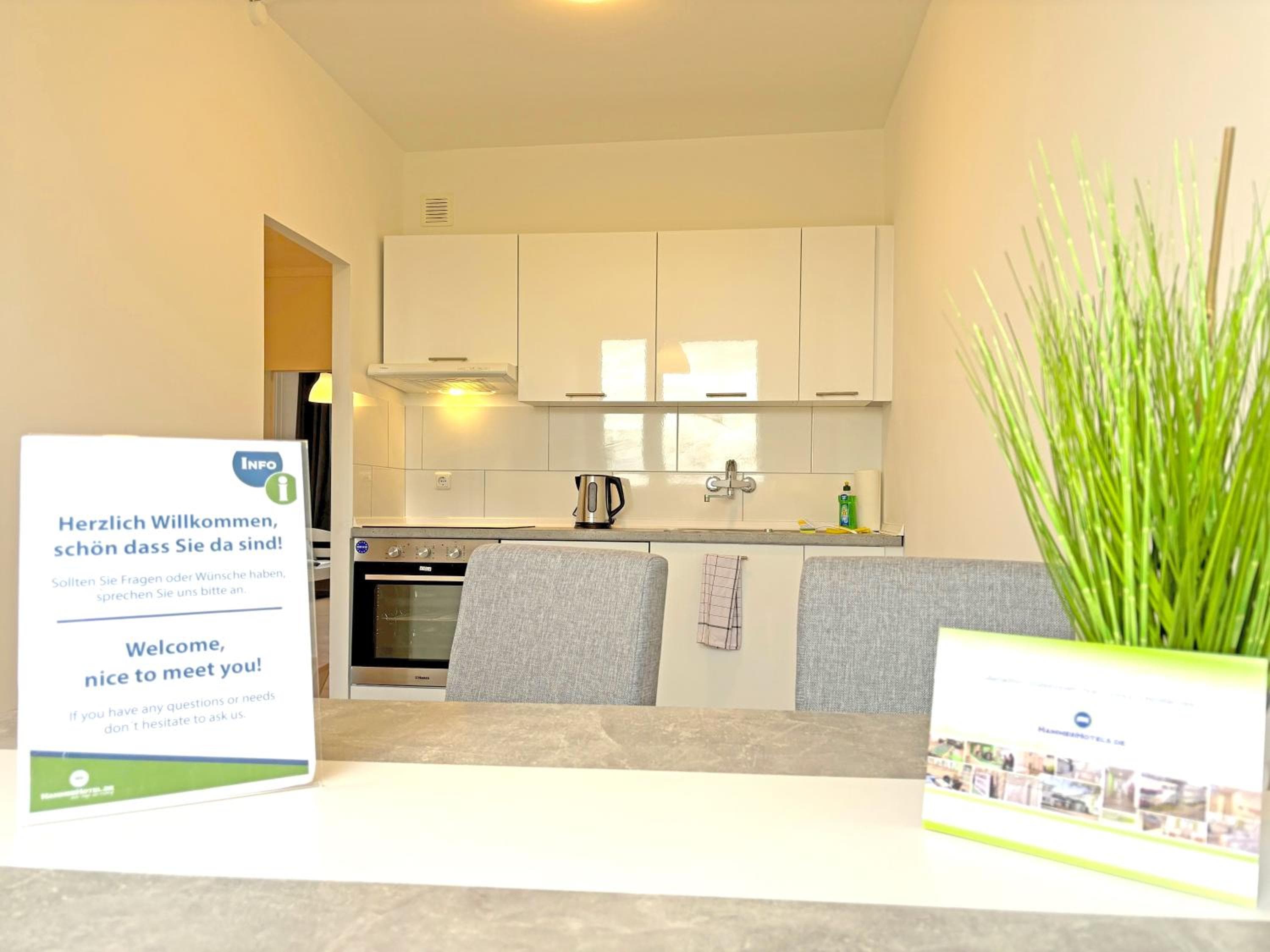 Kitchen at Hammerhotel Apartments Halle Saale