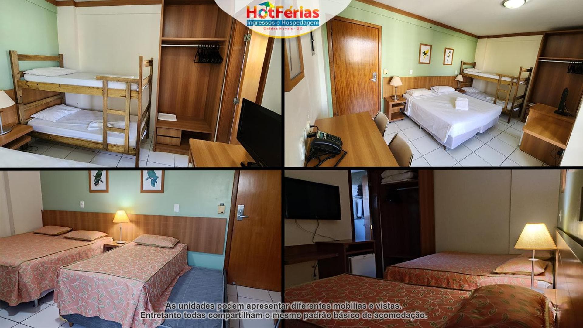 Golden Dolphin GrandHotel - com roupas de cama e banho - Piscinas 24h, próx ao Water Park, Hotel Prive, Boulevard, Riviera - HotFérias, Caldas Novas, photo 3