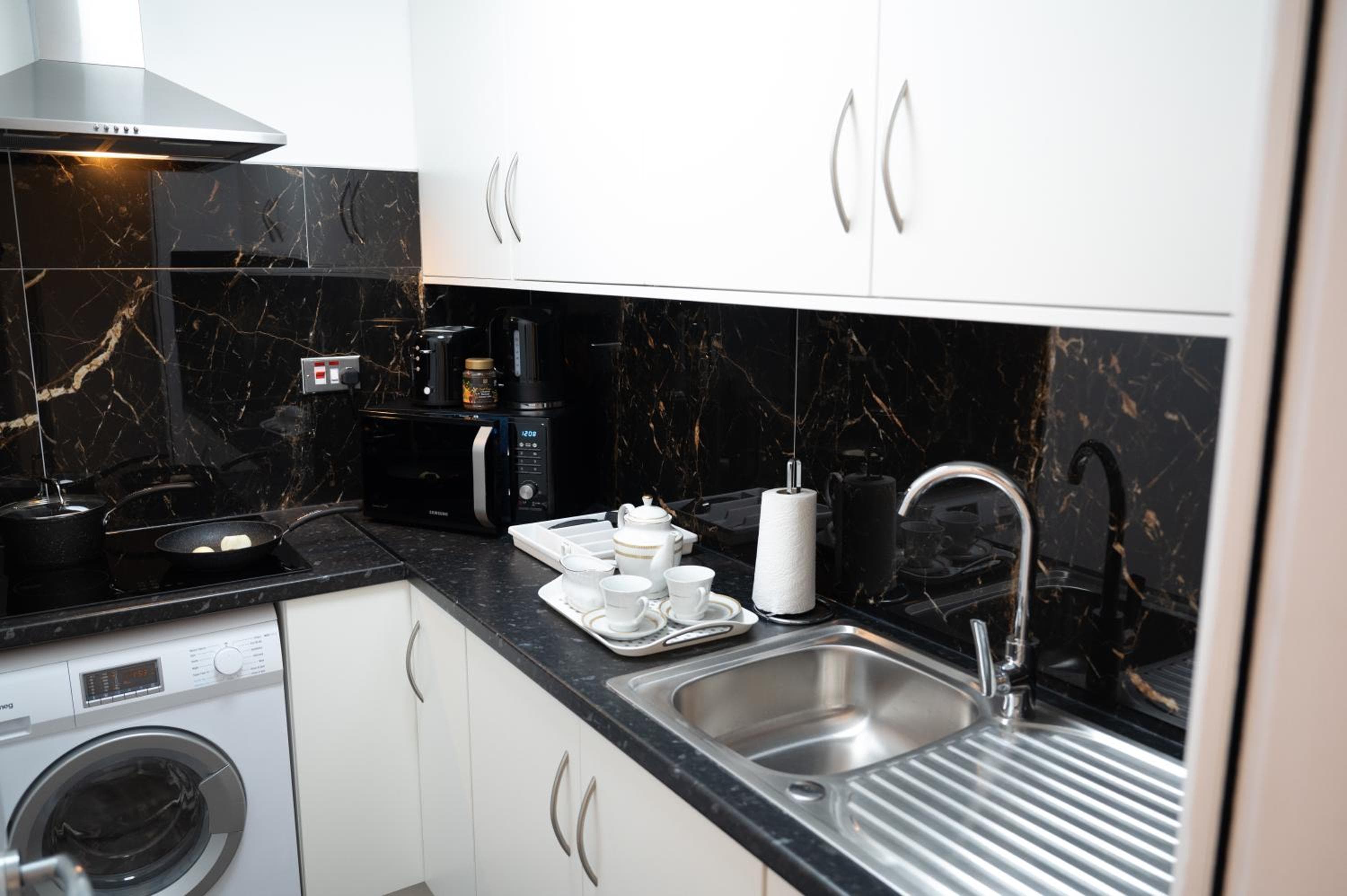 Kitchen at Digbeth Aparthotel
