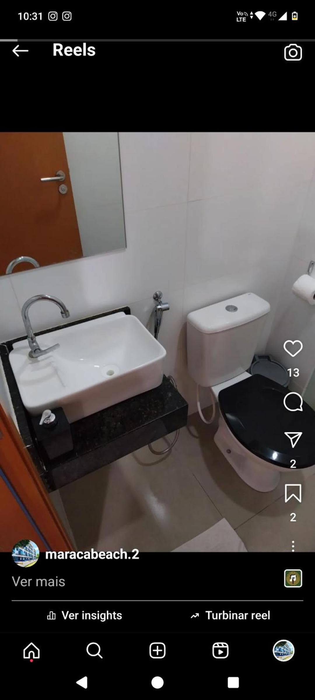 Bathroom at Maraca Beach Residence 2