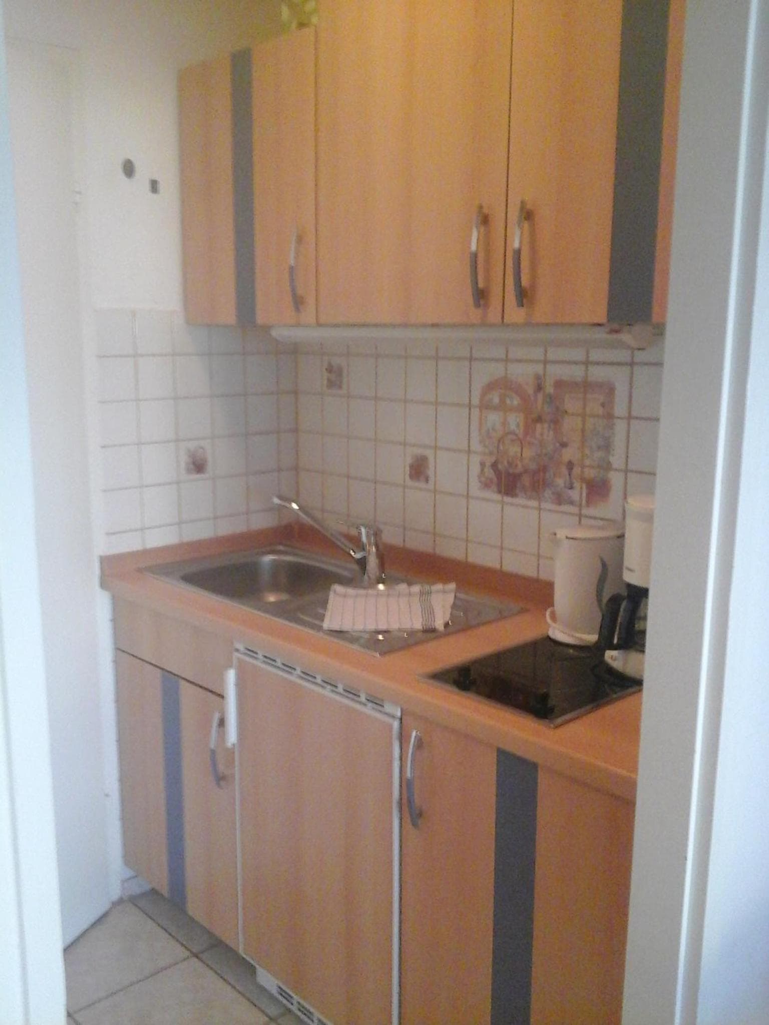 Kitchen at Appartement Haus Hamburg