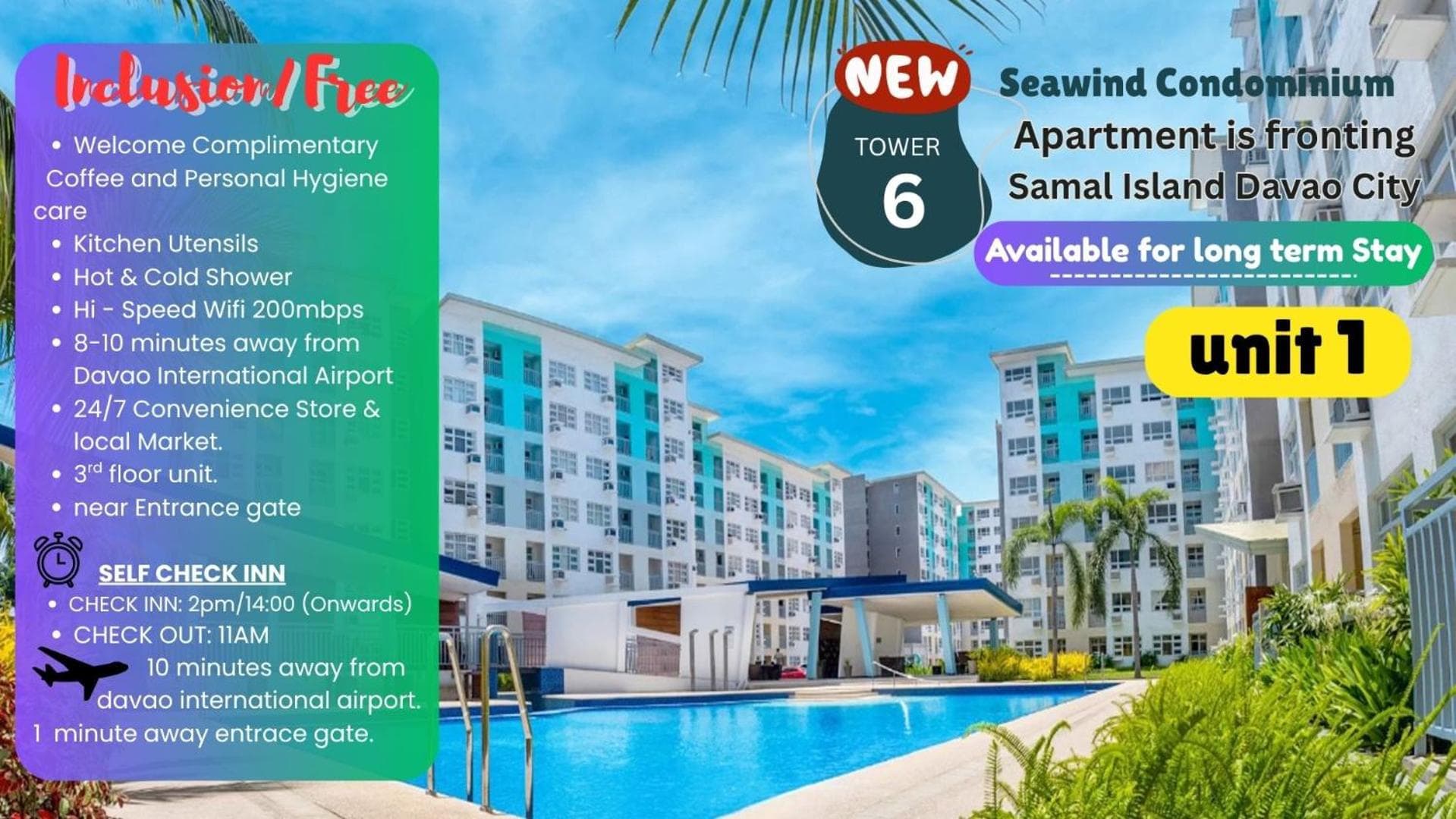 3rd - Sea View of Seawind Condominium, Davao City
