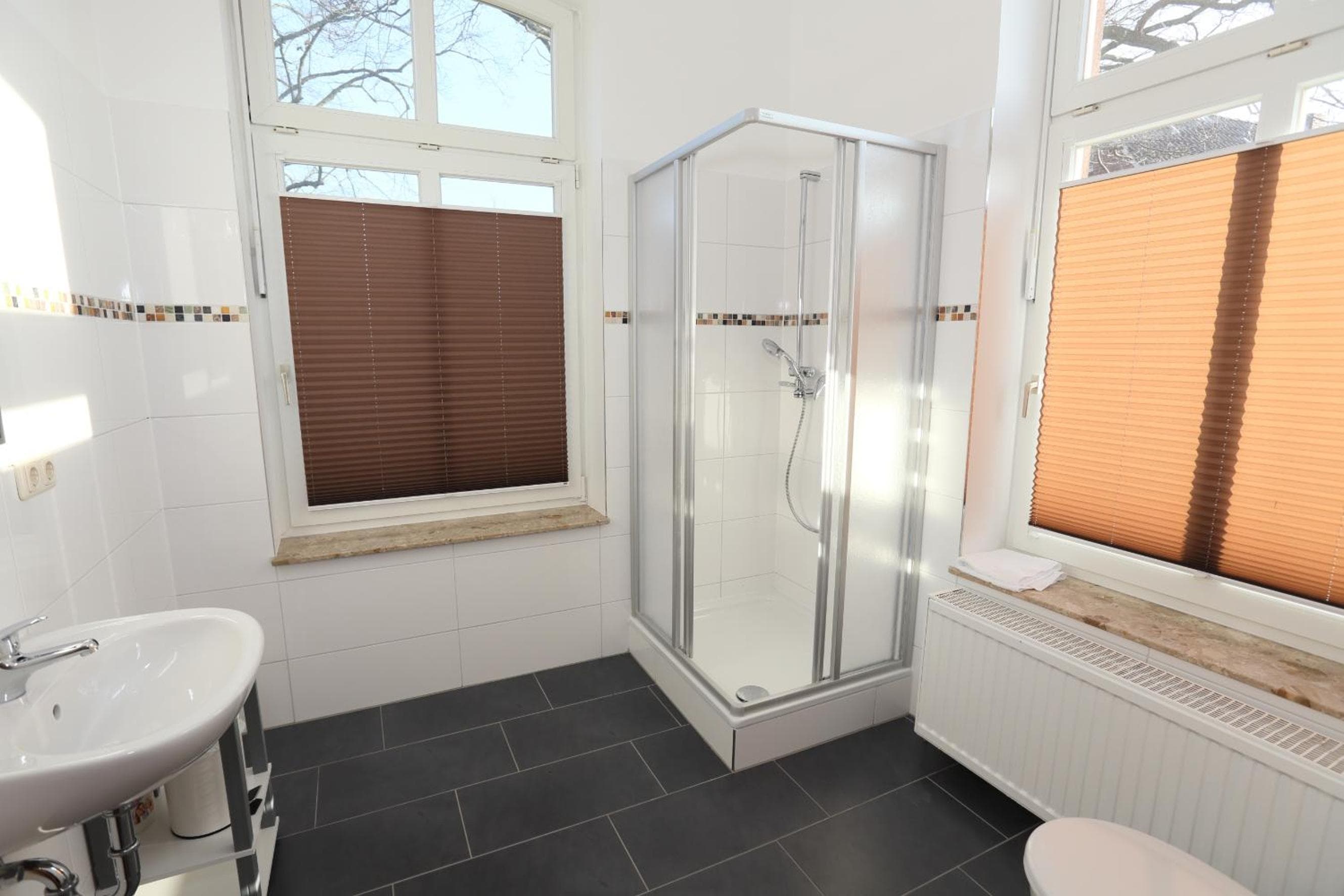 Bathroom at Appartementhotel in Stade