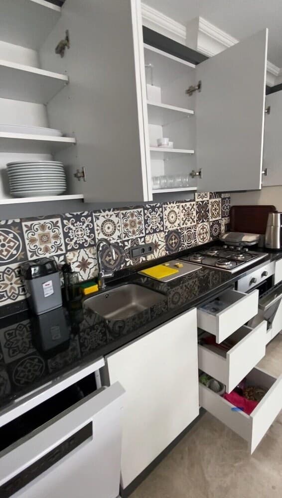 Kitchen at Kaş Ece Apart Otel