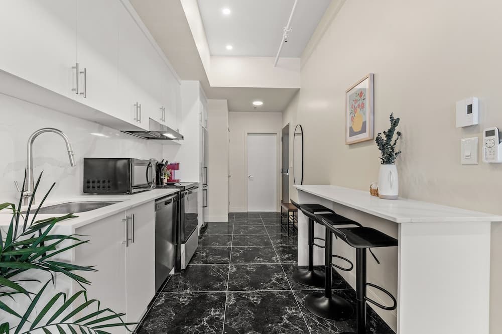 Kitchen at Namaste Suites