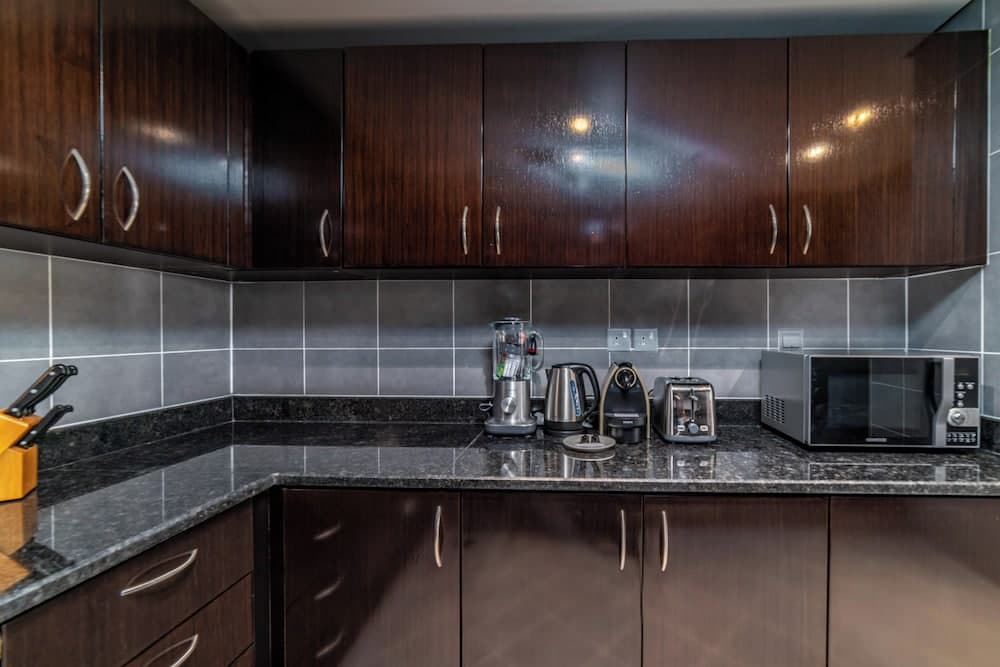 Kitchen at Luxe Getaways Palm Jumeirah