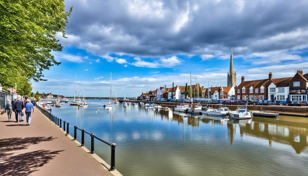 Maldon attractions by the Blackwater Estuary