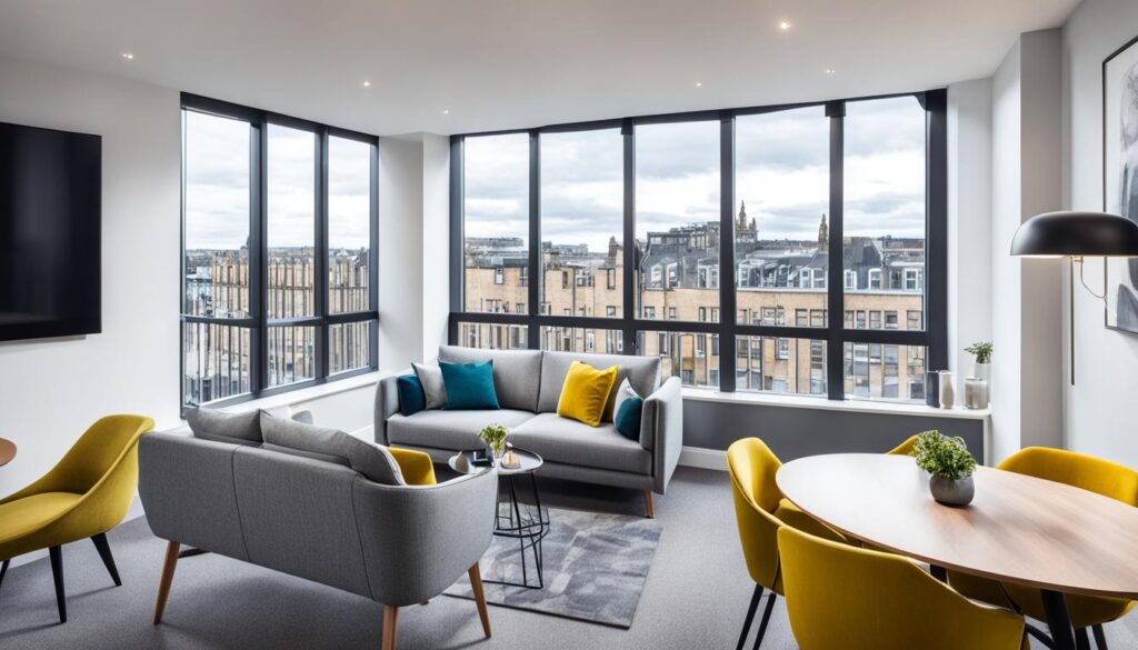 Modern apartments in Glasgow