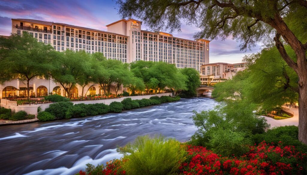 River Walk extended stay at Hilton Palacio Del Rio Aparthotel