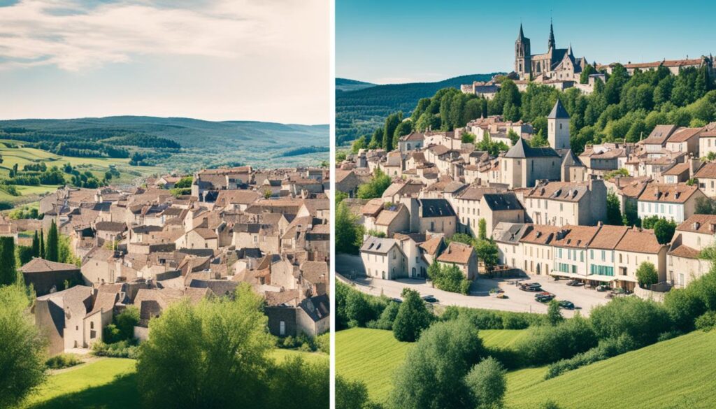 comparing rural vs urban rent prices in France