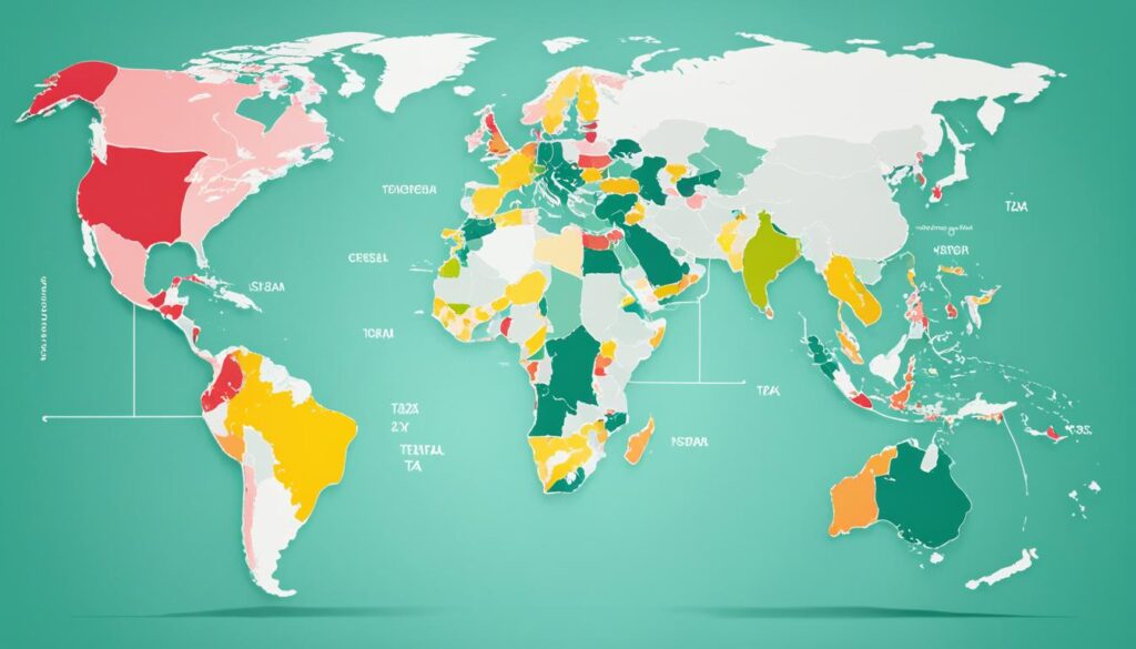 Comparison of highest corporate tax rates