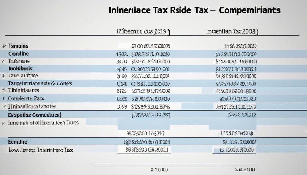 comparative inheritance tax rates