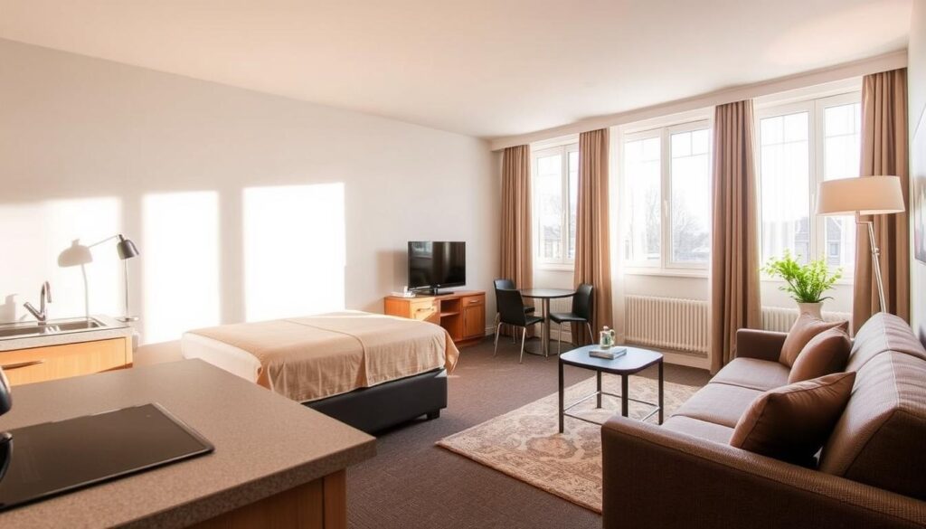 Accommodation options at Séjours & Affaires Clermont-Ferrand Park Republique Aparthotel