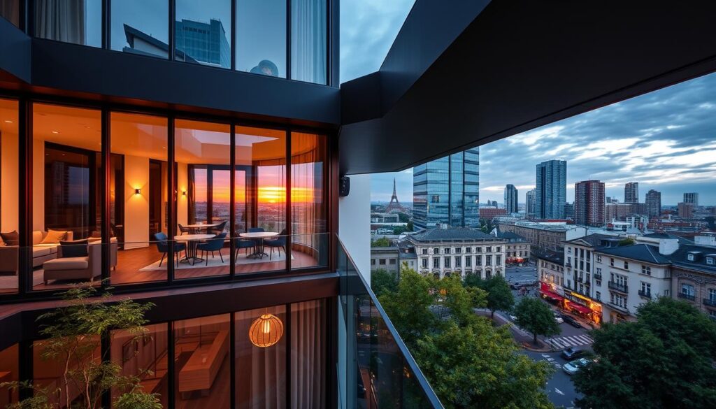Aparthotel with city views