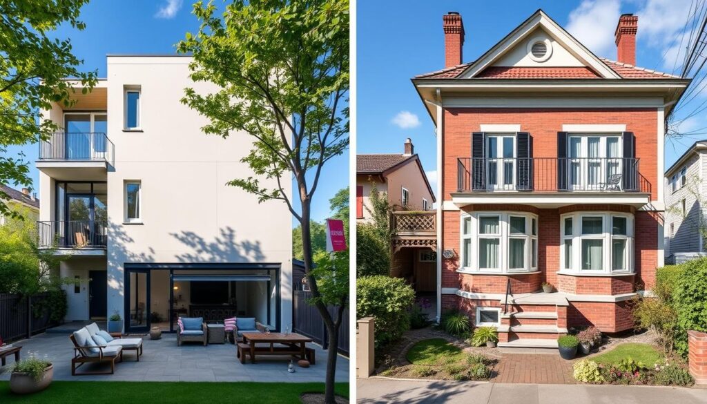 comparative analysis of flats and houses