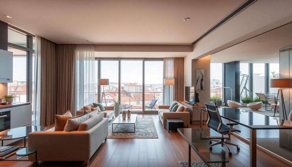 extended stay options for business travel in downtown Lisbon