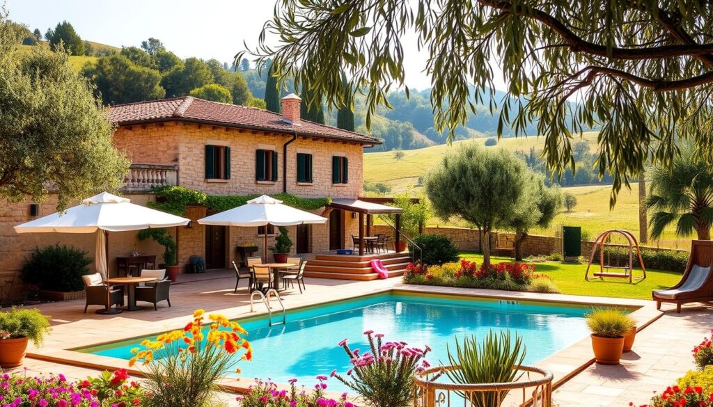 family-friendly lodging Tuscany