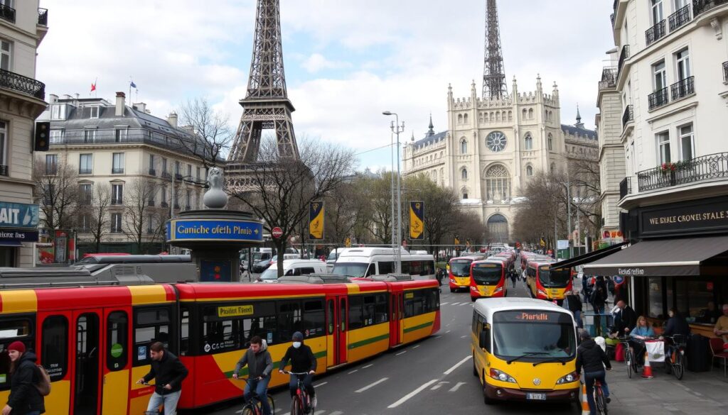 public transportation and nearby attractions in Paris