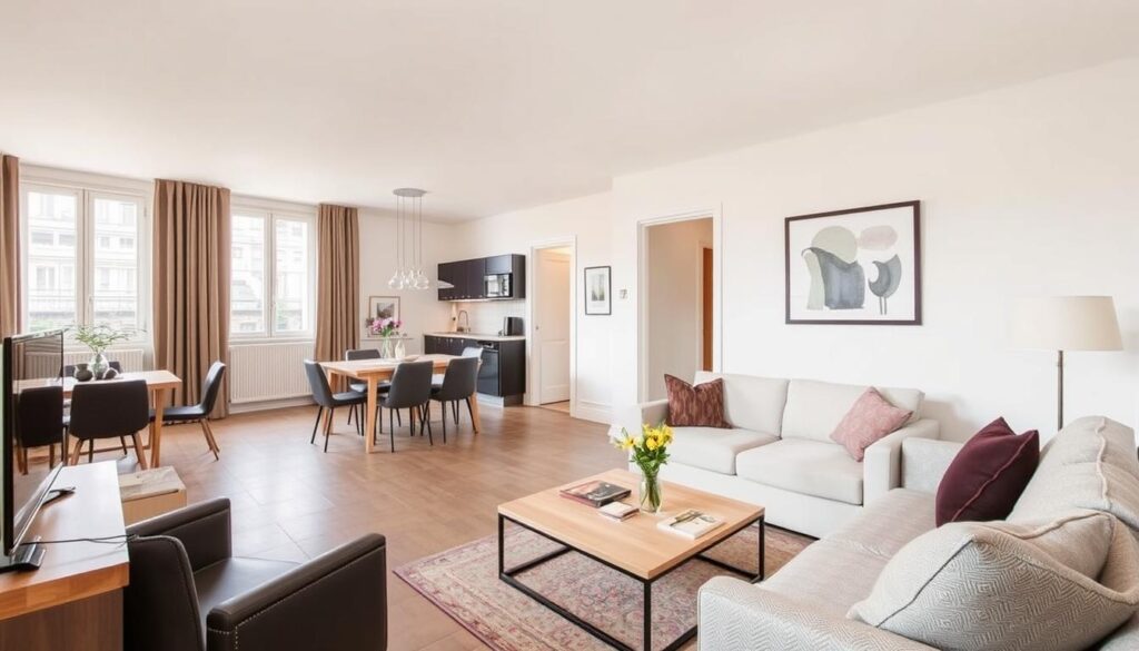 spacious accommodations in serviced apartments Dijon