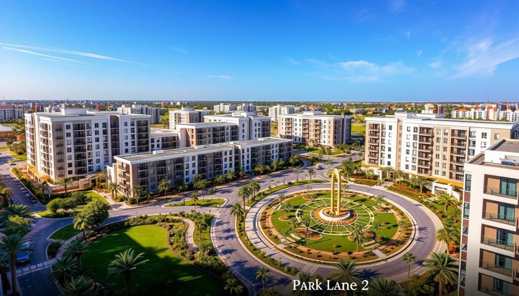 Jumeirah Village Circle and Park Lane 2 property development