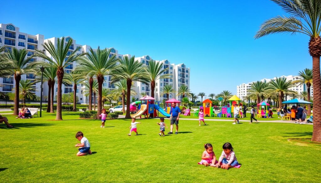 family-friendly environment in Dubai Sports City