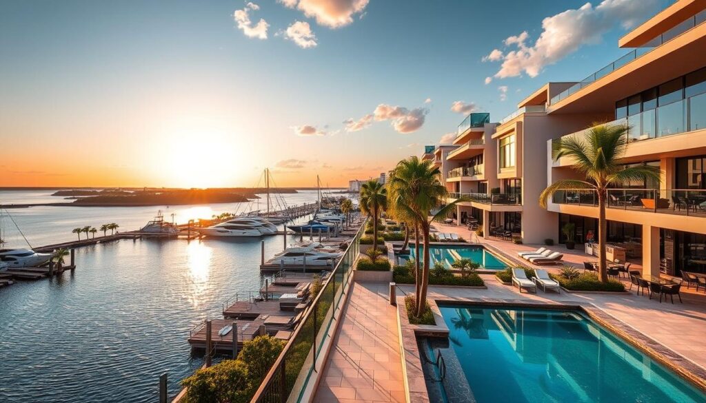 luxurious waterfront residences