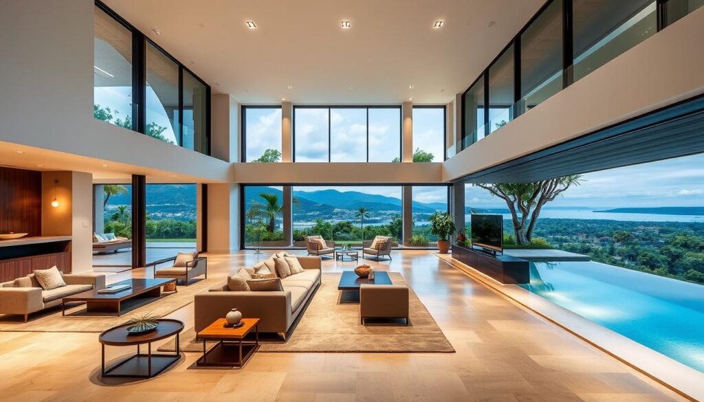 modern living spaces at Vikla Villas